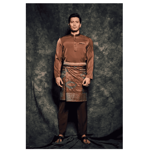 Fattastic Baju Melayu Cekak Musang - Coffee