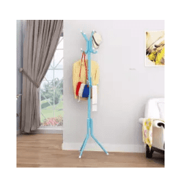 SOKANO 12 Hooks Hanging Pole for Hat Clothes Jacket Umbrella and Handbag- Blue