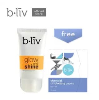 b.liv Glow And Shine 20ml - Skin Smoothening Mask (Free Oil Blotting Papers)