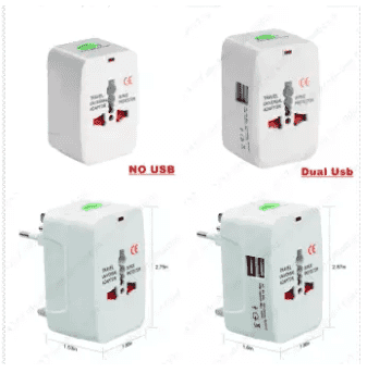 AU UK US EU International Universal Travel Adapter Charger Dual USB Plug