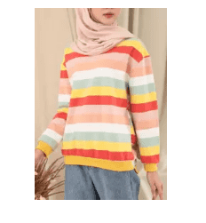 MISSLILY BIG STRIPE RAINBOW TOP