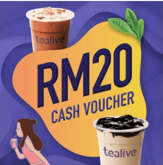 Tealive RM20 Cash Voucher