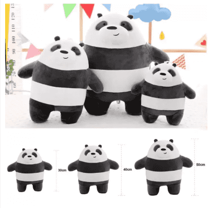 【Local Ready Stock】30cm/40cm/50cm We Bare Bears Pillow Stuffed Plush Toy Doll toys Kids Birthday Gift for Birthday
