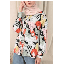 MISSLILY ANIMAL ABSTRACT TOP