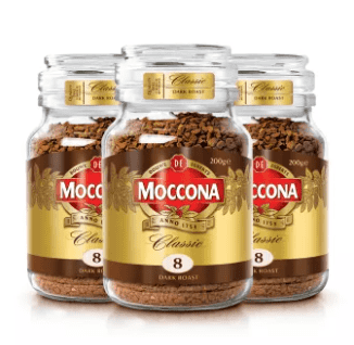 Moccona Classic Dark Roast Freeze Dried 8 Coffee 200g x 3 Jar