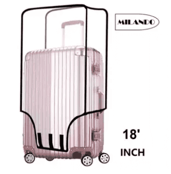 MILANDO Suitcase Luggage COVER Dusk Proof Waterproof Luggage Transparent PVC Cover