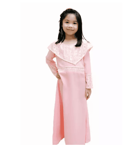 Zoe Arissa Jubah Dress Budak Kanak-Kanak Kids Muslimah Fursan (Red / Pink / Purple / Green)
