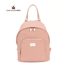 DAVIDJONES women backpack pu leather female shoulder bag large spring plain lady back bag girl summer br