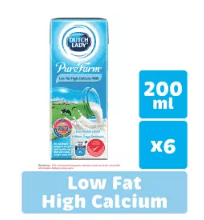 Dutch Lady Purefarm UHT Milk - LOW FAT (200ml x 6)
