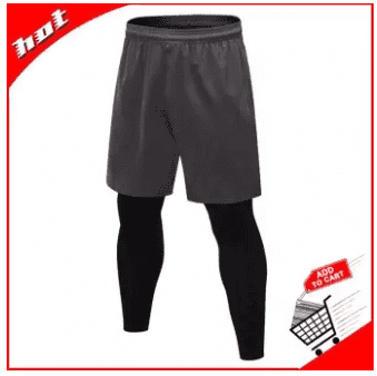 WJKFGI Fashion Men Fitness Long Pants Sports Running Training Leisure Elastic Force Skinny Trousers【READY STOCK - High Quality 】