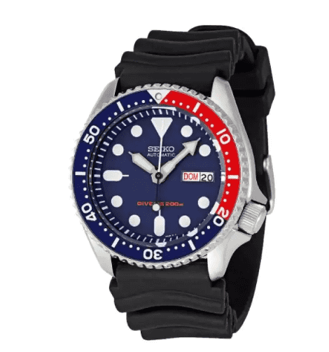 Seiko Men's Automatic Diver Black Resin Strap Watch SKX009K1 (watch for man / jam tangan lelaki / men watch / watch for men)