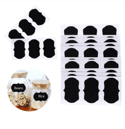 36pcs/set Home Accessories Kitchen Organizer Glass Candy Bottle Tags Jar Labels Blackboard Sticker Chalk Board