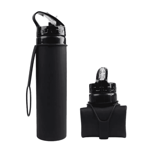 Rodeal Folding Silicone Kettle - Foldable Roll-Up Cup, 600ml Folding Kettle - Camping Folding Kettle, Hiking Kettle - Bike Travel Cup Travel Silicone Folding Water Bottle Outdoor Kettle Travel Kettle Pillow