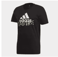 adidas Doodle Basic Badge of Sport Tee Men Black 