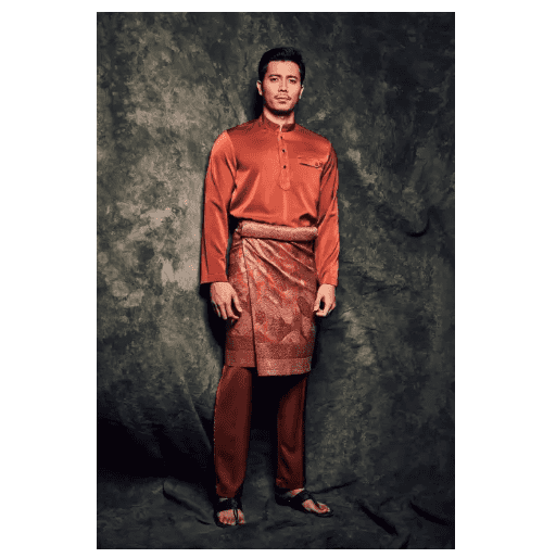Fattastic Baju Melayu Cekak Musang - Orange