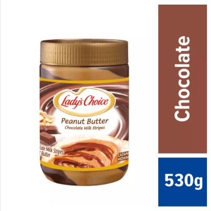 Lady's Choice Peanut Butter Choc Stripe 530 g