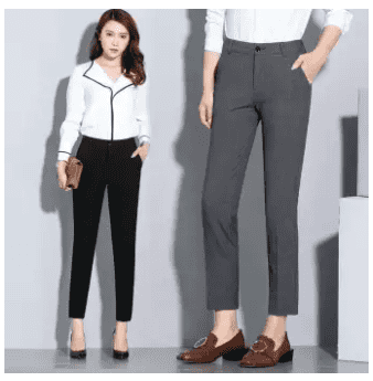 Women Suit Pants Business Straight Slim Thin Pant for Work Female OL Pant