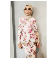 Zoe Arissa Baju Kurung Moden 2019 Organza Printed New Fashion Plus Saiz (...