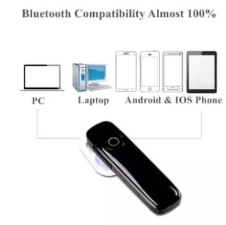 M165 Wireless 4.1 Bluetooth Earphone Hands-free Stereo Headset with Noise Cancelling MIC All Mobile Phone and Other Bluetooth Devices - Black