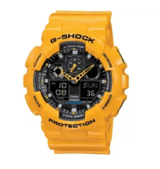 (OFFICIAL MALAYSIA WARRANTY) Casio G-SHOCK GA-100A-9A BUMBLEBEE Analog & Digital Men's Resin Watch (Yellow & Black)
