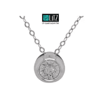 LITZ 18K White Gold Diamond Necklace DC0003