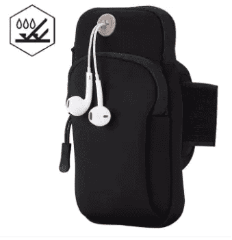 【Waterproof】Q-shop Multifunctional Sports Armband, Men/Women Running Bag Arm Bag Waist Pouch Armbag Neck Pouch Pack Bag for Running, Cycling, Hiking, Camping, Travel, Workout Black (Suit for 4.7-5.5 Inches Phone)