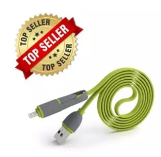 Andoid + iOS 2-in-1 Cable For All Smartphones (Sync+Charge) + VIP Warranty