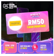 Realme – RM50 Cash Voucher [ONLY Applicable in-store at Realme, Sunway Pyramid]