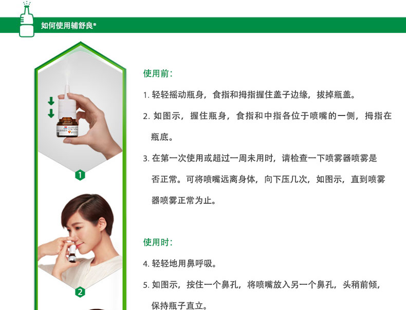 西班牙产 辅舒良 丙酸氟替卡松鼻喷雾剂120喷 适用于过敏性鼻炎 图9