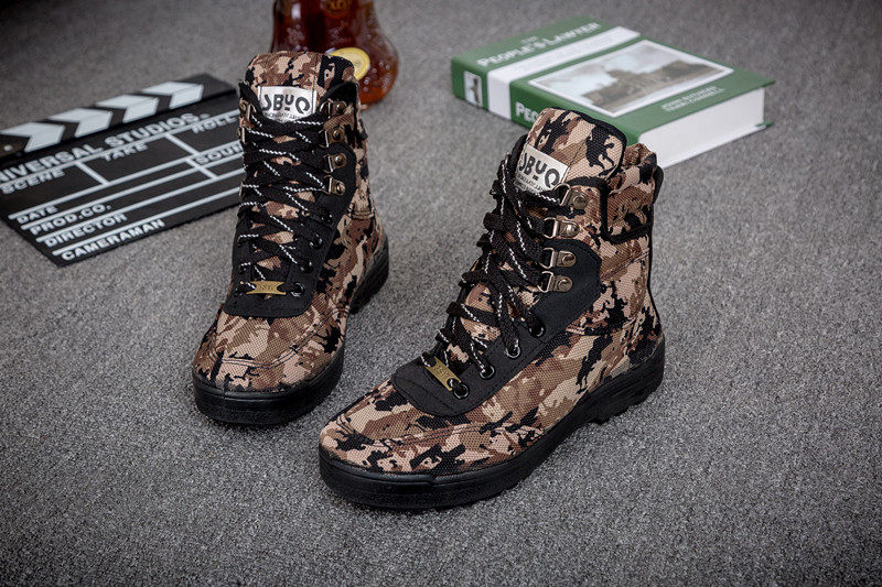 Boots militaires en toile - dérapage - Ref 1400446 Image 17