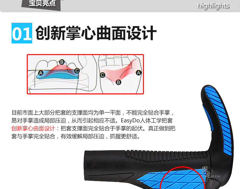 Poignées de vélo EASYDO - Ref 2353152 Image 8