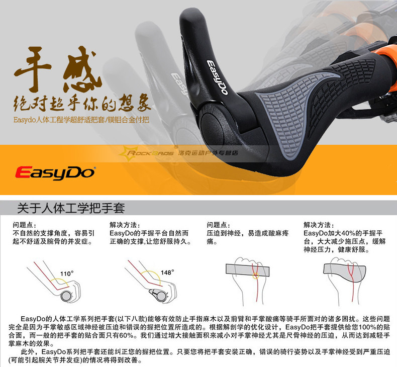 Poignées de vélo EASYDO - Ref 2353584 Image 3