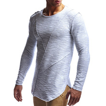 2018 men long sleeve fashion leisure T-shirt男士休闲长袖T恤