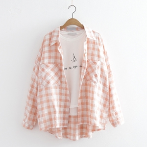 日系小清新格子衬衫
