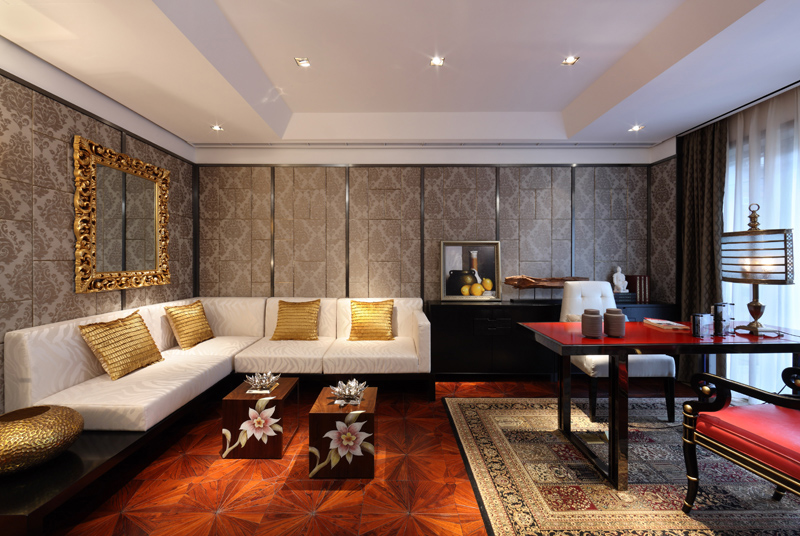 新中式家装地板效果图大全 木地板颜色效果图_4