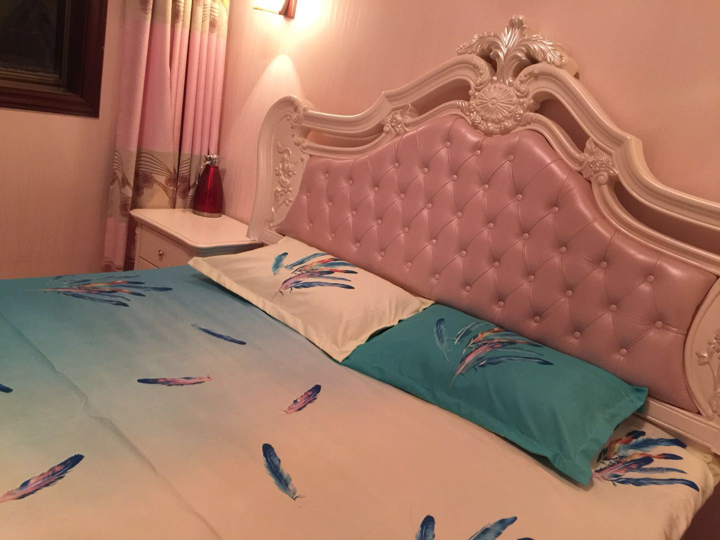 水星家纺全棉四件套被套1.8m床2.0m双人床单式被罩！