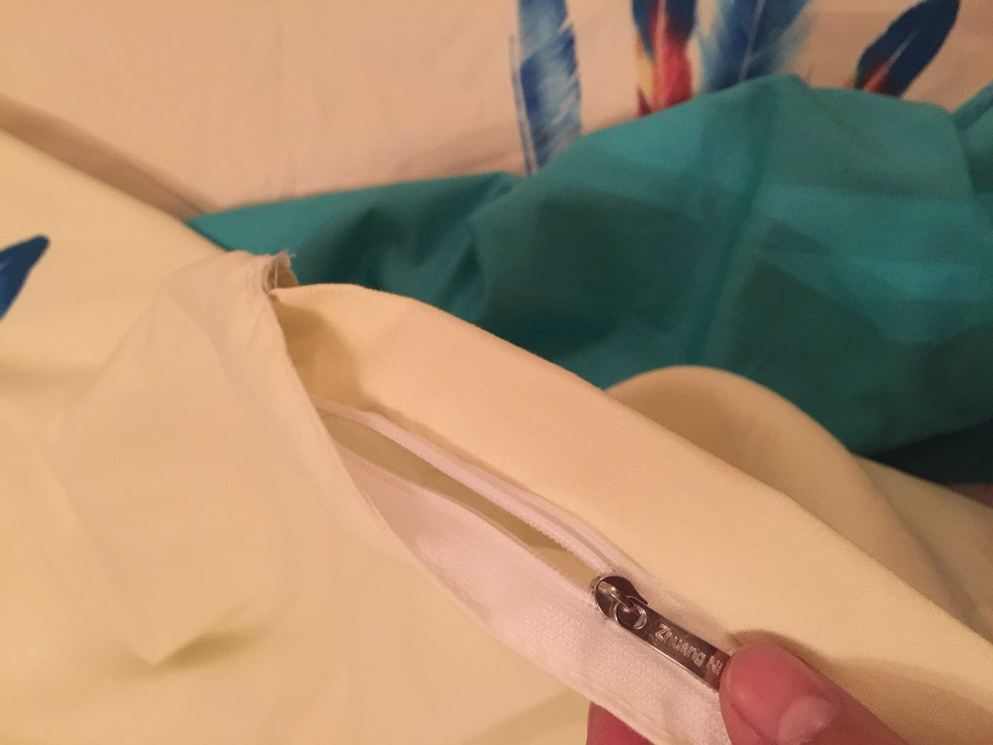 水星家纺全棉四件套被套1.8m床2.0m双人床单式被罩！