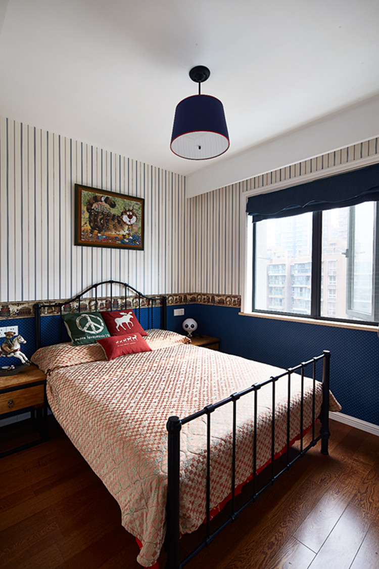 现代美式地板效果图 美欧式混合家装地板效果图大全_11