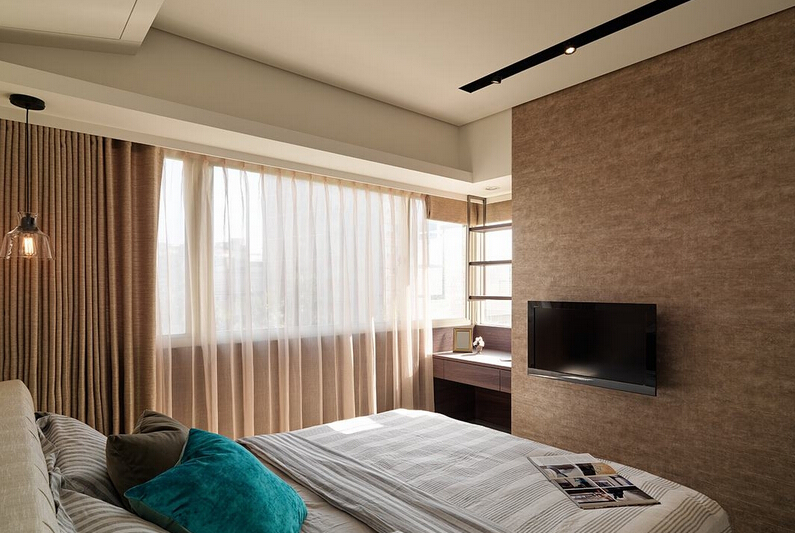 简约时尚风全房木地板效果图 深棕色平面木地板图片_8