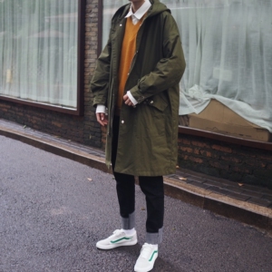 新款风衣男士中长款外套