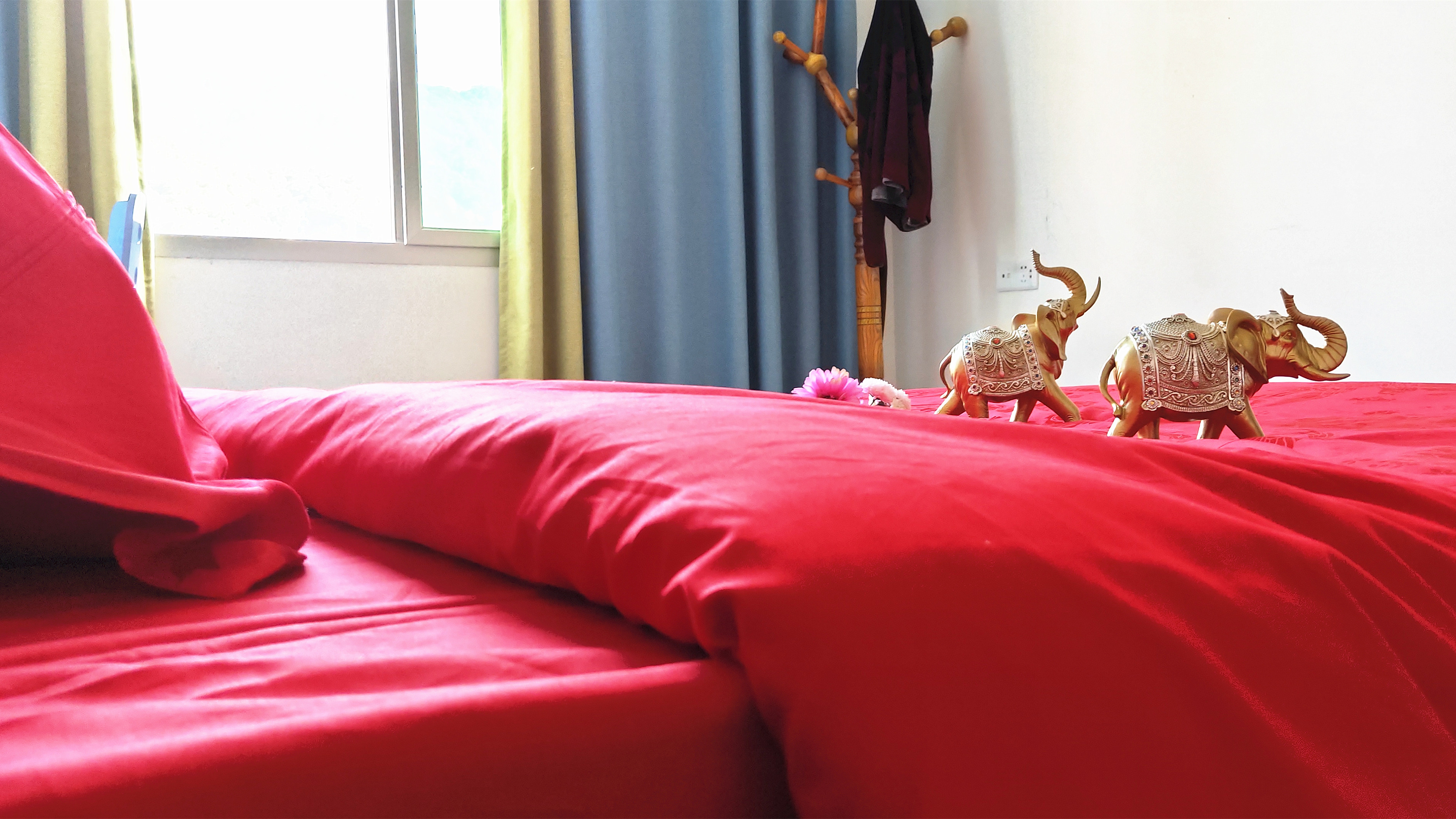 水星家纺婚庆大红结婚六套件