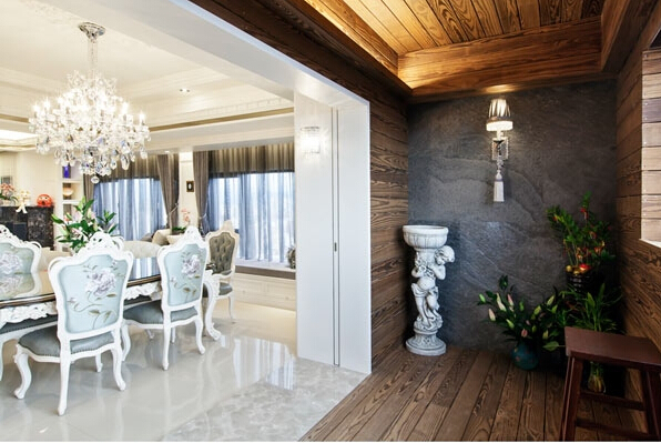 开放式厨房装修效果图 黑色橱柜图片_3