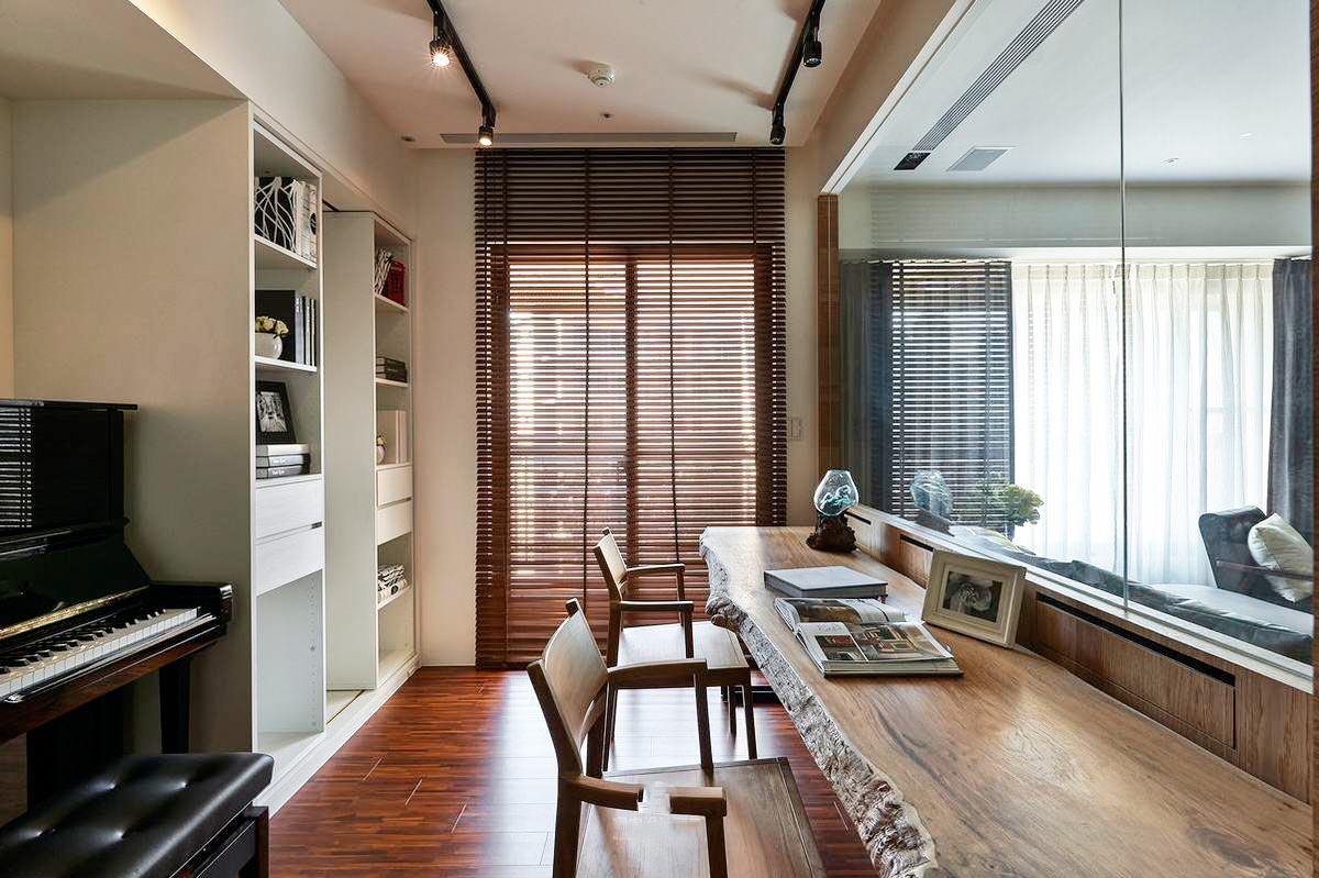 简约风开放式书柜效果图 白色书柜图片_9