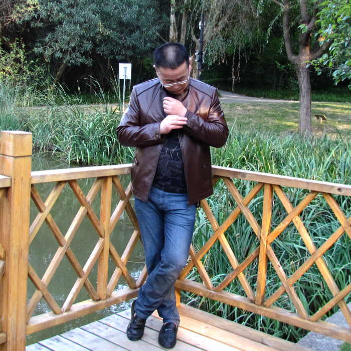 劲霸男士秋冬新品时尚外套商务休闲帅气皮装|BPLL3554