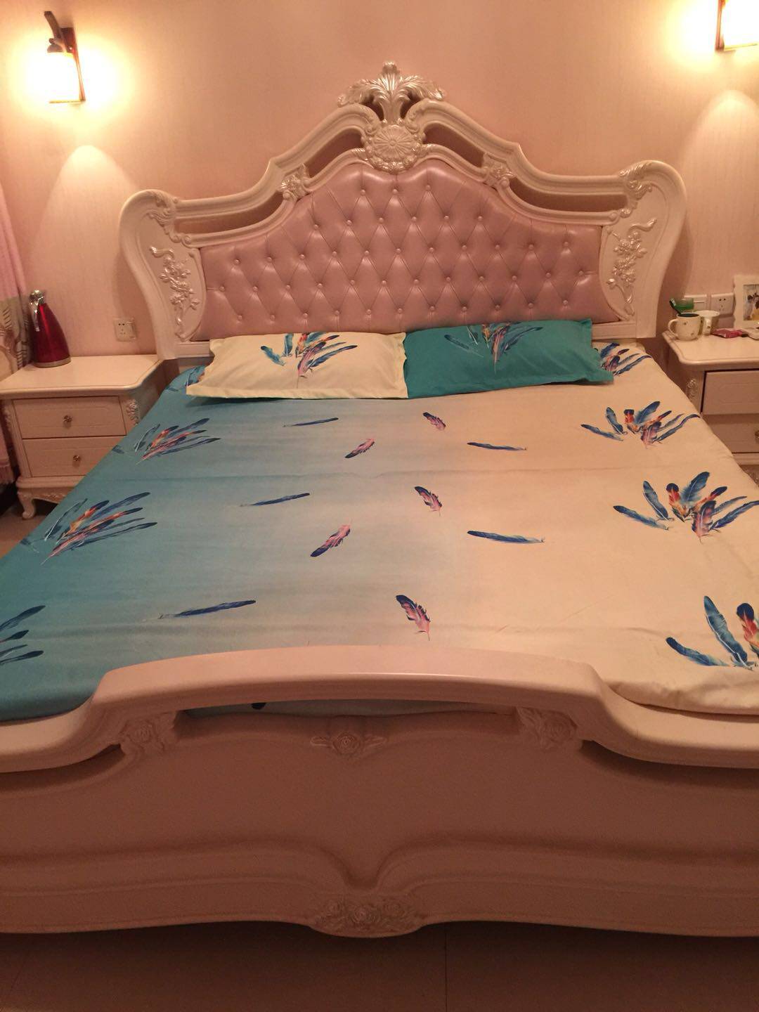 水星家纺全棉四件套被套1.8m床2.0m双人床单式被罩！