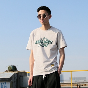 DUMB夏季新款英文印花体恤日系休闲短袖