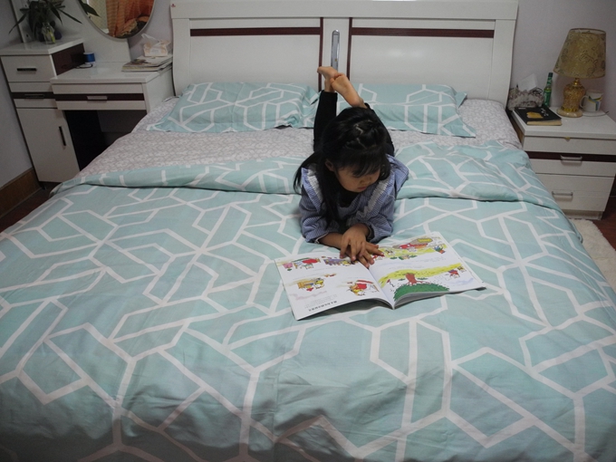 水星家纺纯棉简约四件套