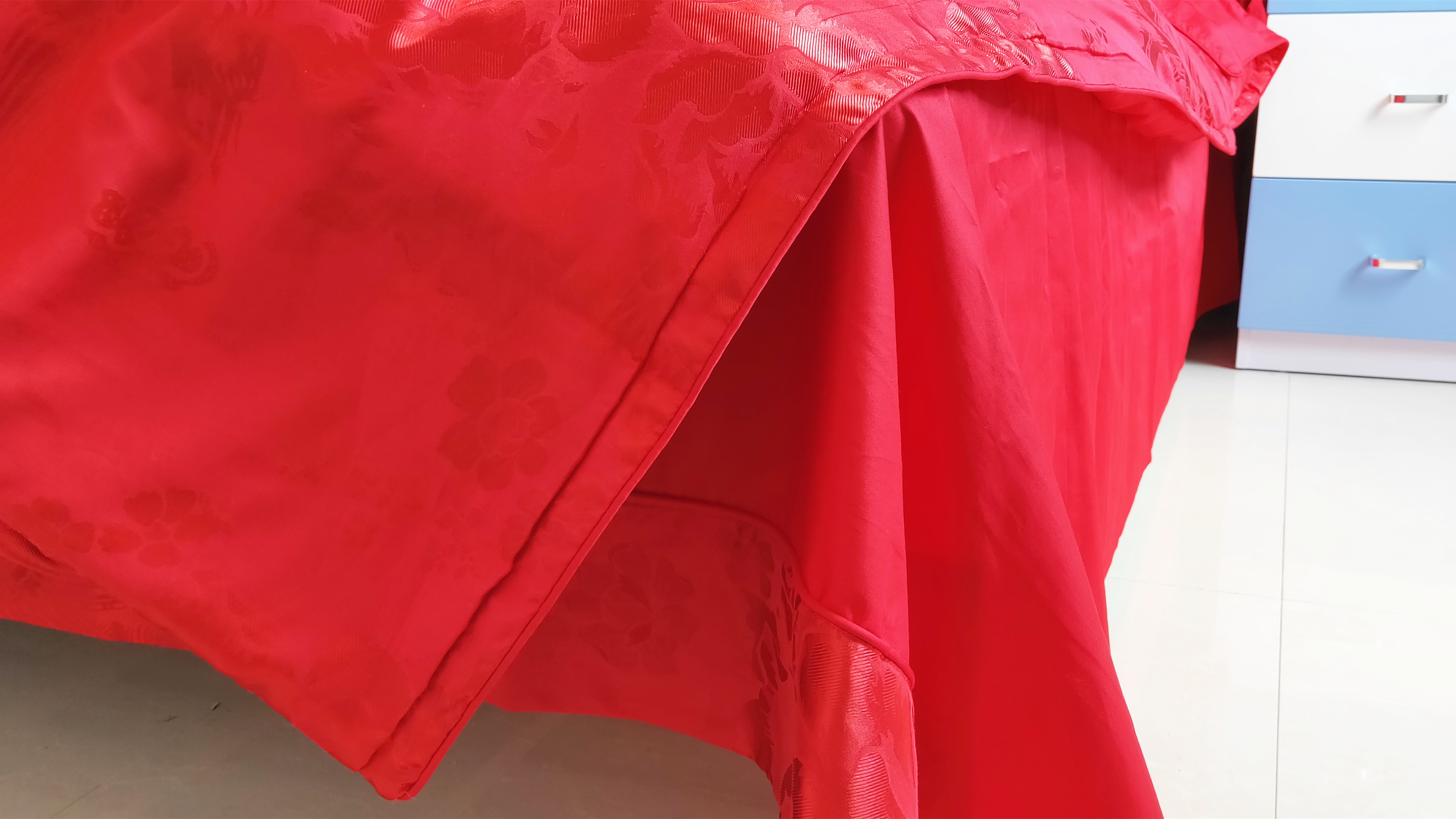 水星家纺婚庆大红结婚六套件