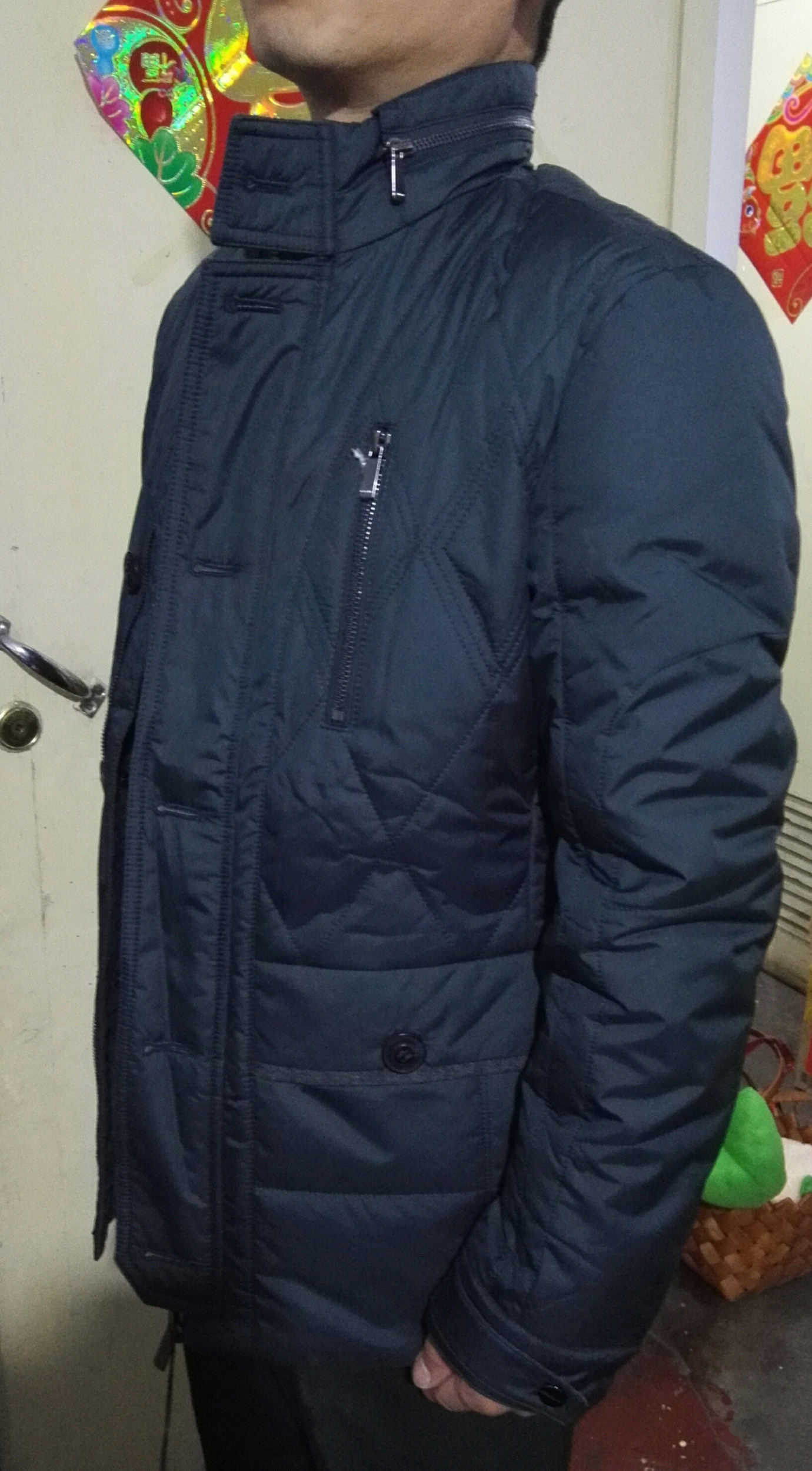 劲霸加厚棉服外套