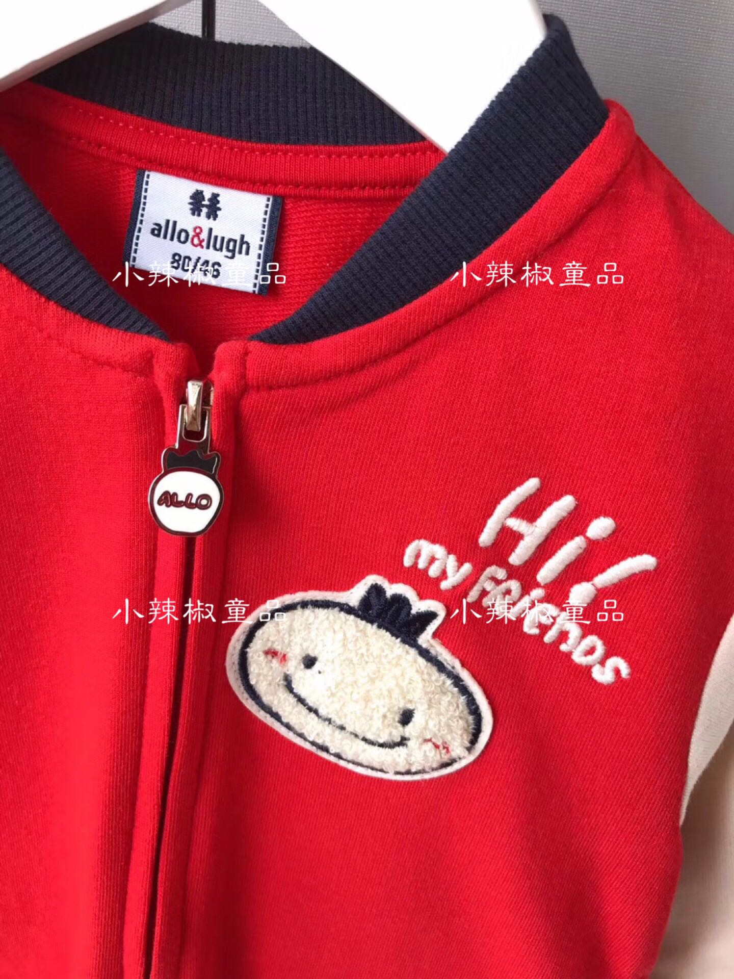 Trang phục trẻ em Hàn Quốc 18 mùa thu mới pro-boy baby cotton màu đỏ jumpsuit sneakers bộ quần áo liền thân